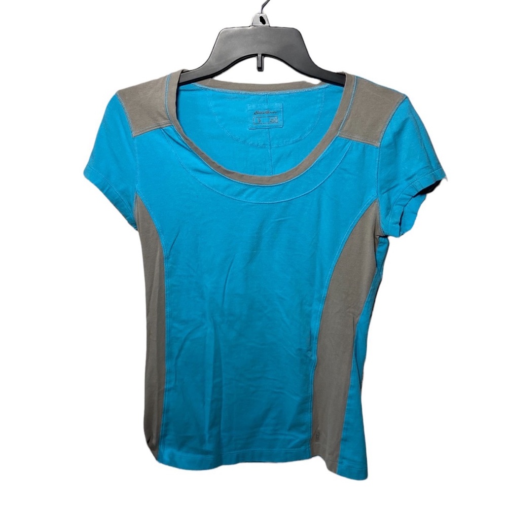 Eddie Bauer Free Dry Spandex Blue Top Small